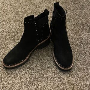 Dolce Vita Black Ankle Booties with Stud Accents